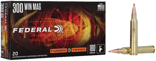 Federal F300WTFS3 Fusion  300WinMag 180gr Bonded Soft Point 20 Per Box/10 Case