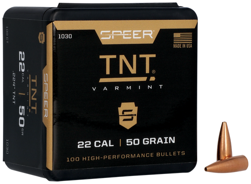 Speer 1030 TNT  22Cal 50gr Jacketed Hollow Point 100 Per Box/5 Case