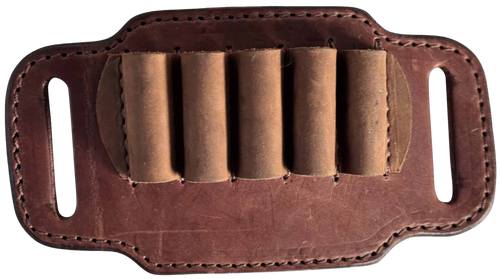 1791 Gunleather HNTABS12BRWA Ammo Belt Slide Brown Leather 12 Gauge