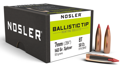 Nosler 28140 Ballistic Tip  7mm 140gr Spitzer 50/Box