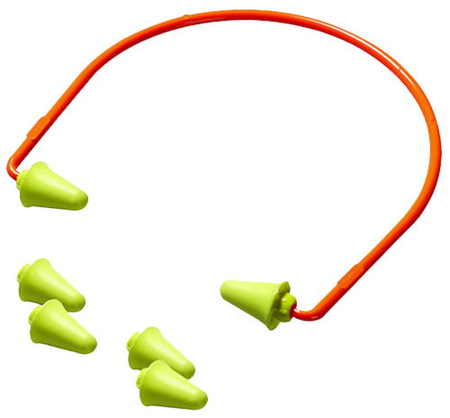 Peltor 97065 Sport Banded Earplugs Foam 28 dB Behind The Head Yellow Buds with Orange Band Adult 1 Pair