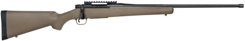 Mossberg 28090 Patriot Predator Full Size 6.5 PRC 4+1 24" Matte Blued Fluted Threaded Barrel, Matte Blued Stainless Steel Receiver w/Picatinny Rail, Flat Dark Earth Fixed Synthetic Stock, Right Hand