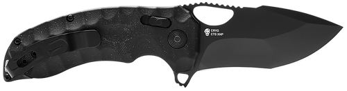 S.O.G SOG12270257 Kiku XR 3.03" Folding Tanto Plain Satin CTS XHP Steel Blade Deep Textured Black Linen Micarta Handle Includes Belt Clip