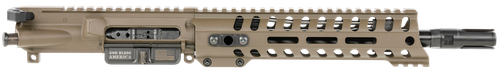 Patriot Ordnance Factory  Minuteman Complete Upper 5.56x45mm NATO 10.50" Black Nitride Barrel Aluminum Patriot Brown Receiver 9" M-LOK Handguard Lo Pro DI Gas Block (Mid Length)