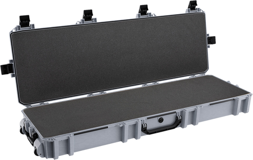 Pelican VCV8000000GRY Vault Double Rifle Case 53" Gray Polyethylene Foam Weather Resistant