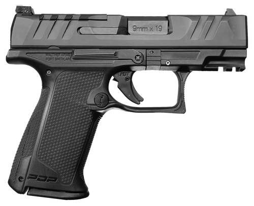 Walther Arms 2871823 PDP F-Series 9mm Luger 10+1 3.50" Black Steel Barrel, Black Optic Ready/Serrated Slide, Black Polymer Frame w/Picatinny Rail, Black Performance Duty Texture Grips, Ambidextrous