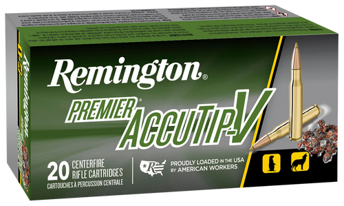 Remington Ammunition 21202 Premier Accutip-V 224Valkyrie 60gr AccuTip V Boat Tail 20 Per Box/10 Case