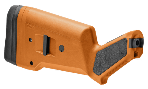 Magpul MAG490-ORG SGA Shotgun Stock Orange Synthetic for Mossberg 500, 590, 590A1 Ambidextrous Hand