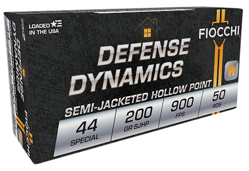 Fiocchi 44SA500 Defense Dynamics  44S&WSpl 200gr Semi Jacketed Hollow Point 50 Per Box/10 Case