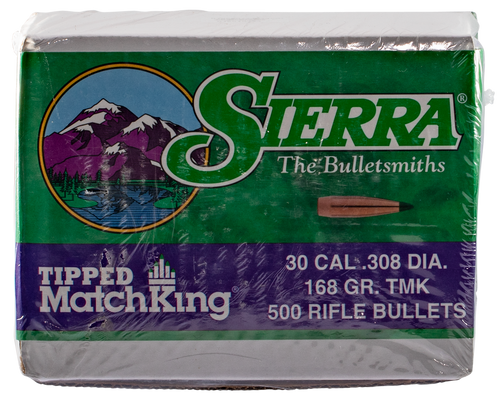 Sierra 7768C Tipped MatchKing  30Cal 168gr Tipped MatchKing 500/Box