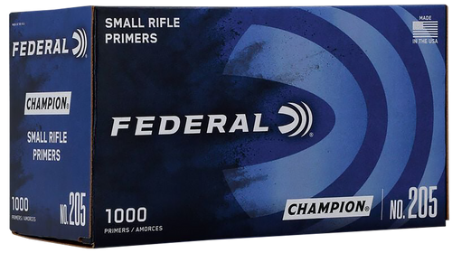 Federal 205 Champion Small Rifle Multi Caliber 1000 Per Box/5 Case