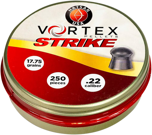 Hatsan USA HA90641 Vortex Strike Pellets 22Cal Lead Domed 250 Pellets