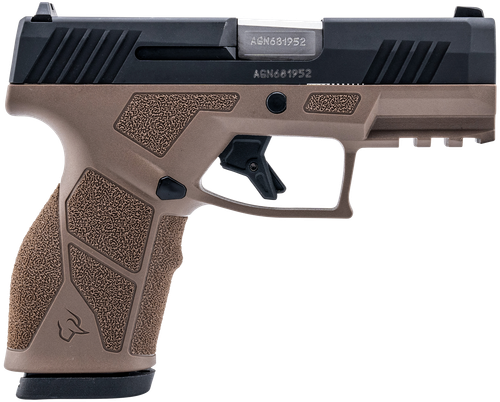 Taurus 1-GX2931B-10 GX2  9mm Luger 10+1 3.37" Matte Stainless Steel Barrel, Matte Black Serrated Stainless Steel Slide, Brown Polymer Frame w/Picatinny Rail, Polymer Grip