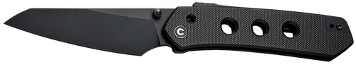Civivi Knives C22036-1 Vision FG  3.54" Folding Tanto Plain Black Nitro-V Steel Blade, Black Textured G10 Handle