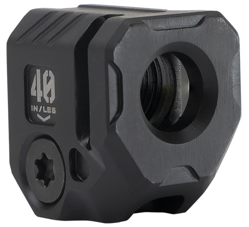 Strike Industries MCQUAD Micro Threaded Compensator Black Steel 0.89" OAL Compatible w/ 9mm/357 SIG