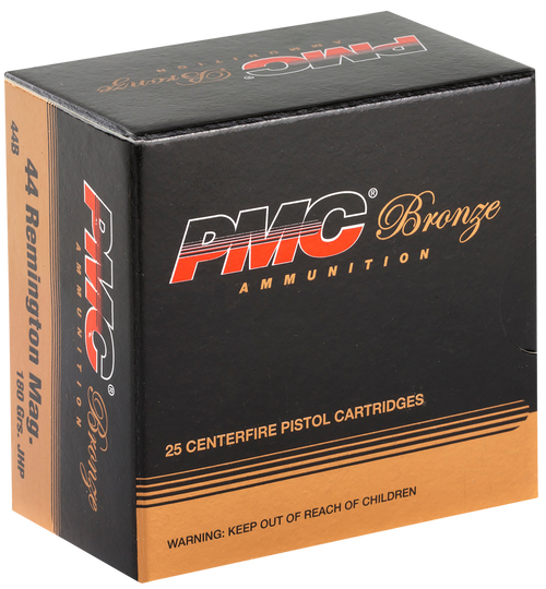 PMC 44B Bronze  44RemMag 180gr Jacketed Hollow Point 25 Per Box/20 Case