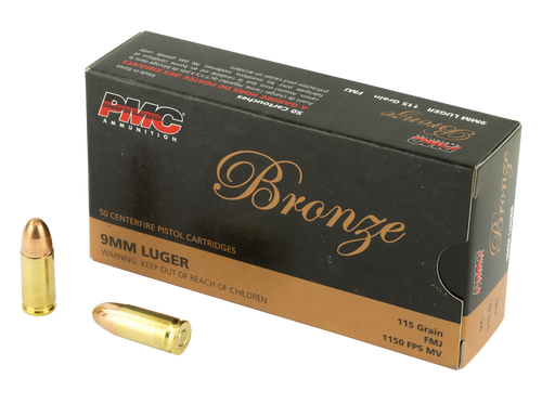 PMC 9A Bronze  9mmLuger 115gr Full Metal Jacket 50 Per Box/20 Case