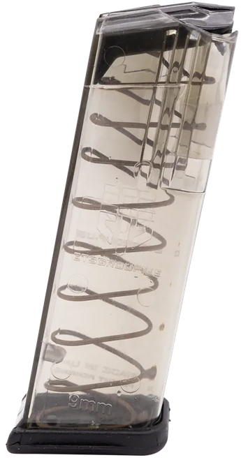 ETS Group GLK19 Pistol Mags  15rd 9mm Luger Compatible w/ Glock 26/19 Gen1-5 Clear Polymer