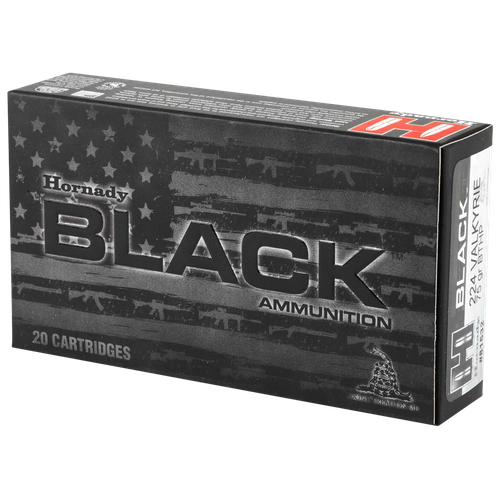 Hornady 81532 Black  224Valkyrie 75gr Boat Tail Hollow Point 20 Per Box/10 Case