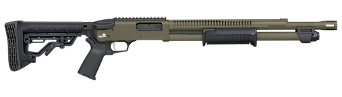Mossberg 50757 590R  12 Gauge Pump 3" 6+1 18.50" OD Green Cerakote Heat Shield Barrel, OD Green Cerakote Steel Receiver, Black AR Mil-Spec Adjustable Synthetic Stock, Black Magpul Grip