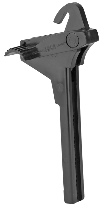 HKS 943 Single Stack Mag Loader Adjustable Style made of Plastic with Black Finish for 380 ACP Pistols