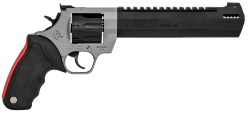Taurus 2357085RH Raging Hunter  357 Mag 7rd 8.38" Matte Black Oxide Cylinder & Barrel Matte Stainless Steel Frame Black Rubber with Integrated Red Cushion Insert Grip