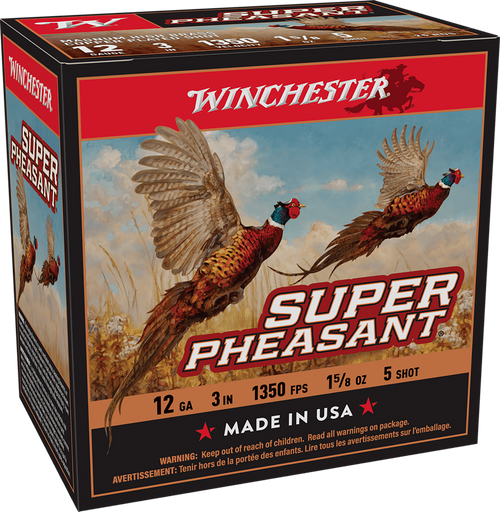 Winchester Ammo X123PH5 Super Pheasant Magnum High Brass 12Gauge 3" 1 5/8oz 5Shot 25 Per Box/10 Case