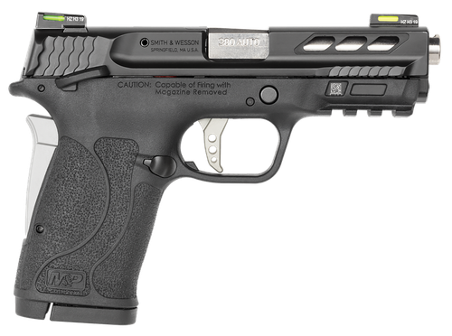 Smith & Wesson 12718 Performance Center M&P Shield EZ M2.0 380 ACP 3.80" 8+1 Matte Black Black Armornite Stainless Steel Slide Black Polymer Grip Silver Colored Accents