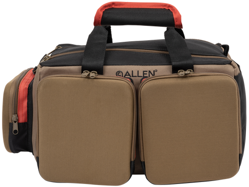 Allen 8305 Eliminator Rangemaster Tan Range Bag w/Pistol Rug, Multiple Exterior Pockets,  Rigid Bottom w/Feet For Stability