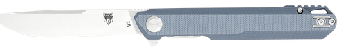 CobraTec Knives CTMONGRY Monarch  3.50" Folding Plain Satin D2 Steel Blade, 4.75" Gray G10 Handle