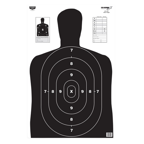 Birchwood Casey 37020 EZE-Scorer BC-27 Silhouette Paper Hanging 23" x 35" Black 5 Pack