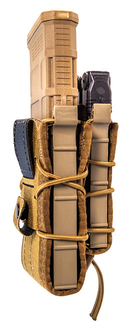 High Speed Gear 13DD10CB TACO Double Decker Mag Pouch Coyote Brown Nylon Belt Belts 2.25" Wide Compatible w/ Rifle Compatible w/ Pistol