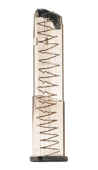 ETS Group GLK43X19 Pistol Mags  19rd Extended 9mm Luger Compatible w/ Glock 43X/48 Clear Polymer