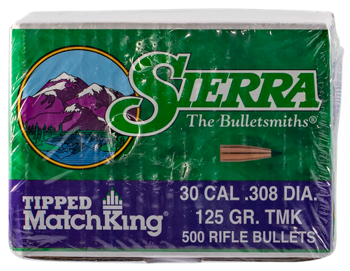 Sierra 7725C Tipped MatchKing  30Cal 125gr Tipped MatchKing 500/Box