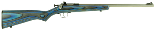 Crickett KSA2223 Youth  22 LR 1rd 16.12" Stainless Steel Barrel, Fixed Front/Adjustable Rear Peep Sights, Blue Laminate Stock w/11.5" LOP, Rebounding Firing Pin Safety