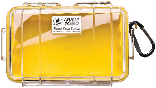 Pelican 1050027100 Micro Case  Yellow/Clear Polycarbonate 7.99" Long