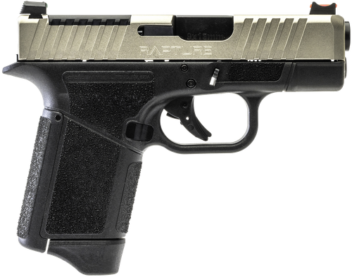 Gforce Arms GF932512GN Rapture  Sub-Compact Frame 9mm Luger 12+1 3.25" Black Steel Barrel, Nickel Steel Optic Cut/Serrated Slide, Gray Cerakote Polymer Frame, Shield RMSc/RMR Footprint