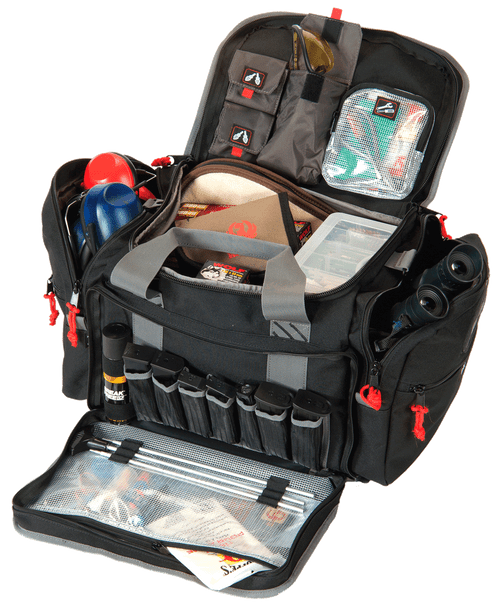 GPS Bags 2014LRB Large  Black Nylon w/ Lift Ports, Storage Pockets, Visual ID Storage System & Holds 5 Handguns or More & Ammo Includes 4 Ammo Dump Cups