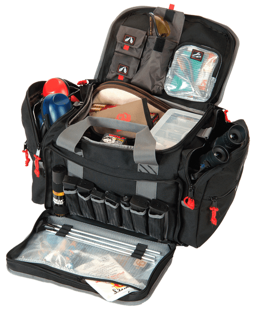 GPS Bags 2014LRB Large  Black Nylon w/ Lift Ports, Storage Pockets, Visual ID Storage System & Holds 5 Handguns or More & Ammo Includes 4 Ammo Dump Cups