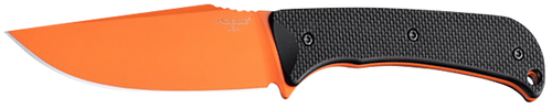Hogue 35859 Extrak  XL 3.90" Fixed Clip Point Plain Blaze Orange Cerakote CPM M4 Tool Steel Blade, Black Textured G10 Scales Handle