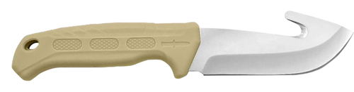Camillus 19156 Roto  4" Fixed Drop Point/Gut Hook Plain Satin 420 Steel Titanium Bonded Blade, Tan PP/TPR Handle