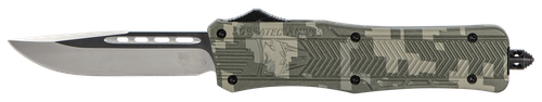 CobraTec Knives MADCCTK1MDNS CTK-1  Medium 3" OTF Drop Point Plain D2 Steel Blade/Army DigiCamo Aluminum Handle Features Glass Breaker Includes Pocket Clip