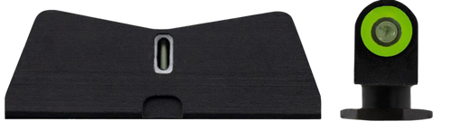 XS Sights GL0009S6G DXT2 Standard Dot Night Sights fit Glock  Black | Green Tritium Green Outline Front Sight Green Tritium White Outline Bar Rear Sight