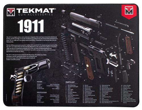 TekMat TEKR2019113D  Ultra 20 Cleaning Mat Black/White Rubber 15"x20" 1911 Parts Diagram