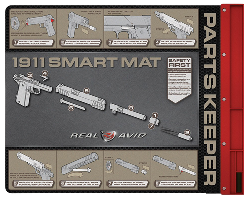Real Avid AV1911SM 1911 Smart Mat Black/Red 19" x 16" 1911 Diagram Illustration