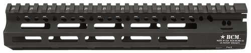 BCM MCMR10556BLK BCMGunfighter MCMR 10" M-LOK, Free-Floating Style Made of Aluminum with Black Anodized Finish for AR-Platform