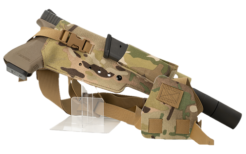 Cole-tac VWX108 Varmint Wrangler XL Pistol Holder Chest Multi-Cam Left Hand