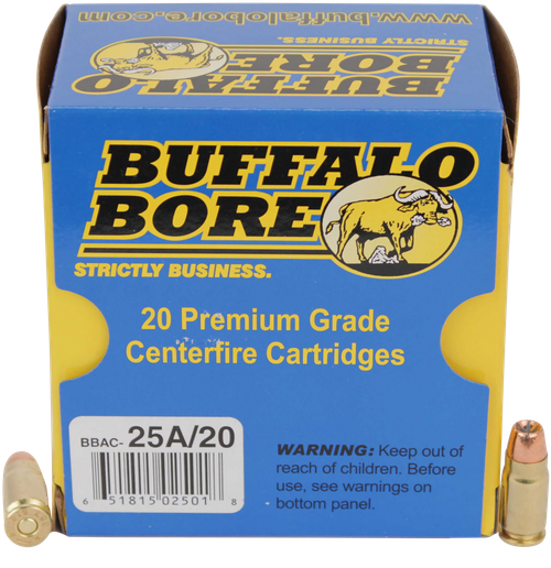 Buffalo Bore Ammunition 25A20 Heavy Strictly Business 357Sig 125gr Jacketed Hollow Point 20 Per Box/12 Case