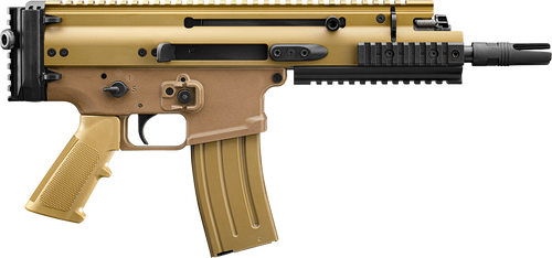 FN 38101245 SCAR 15P 5.56x45mm 10+1 7.50" Black Anodized Chrome Lined Steel Barrel, Flat Dark Earth Anodized Aluminum Picatinny Rail Receiver, FDE Polymer Grip, Ambidextrous