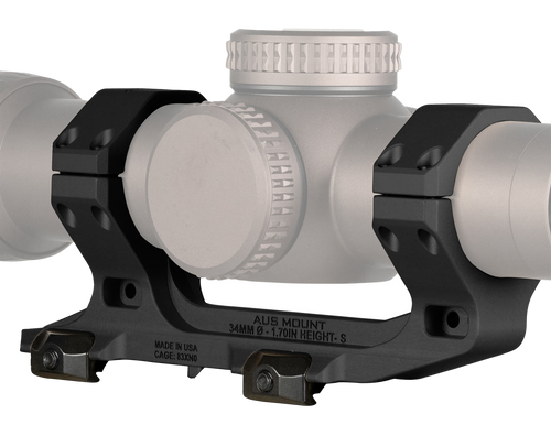 Reptilia LLC 100240 AUS Optic Mount Black 7075-T6 Aluminum 34mm Tube Mil-Spec 1913 Picatinny Rail Mount